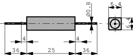 KKA050C1502KLJ000, Wirewound resistor 15 kOhm 5 W +- 10 %, Vishay