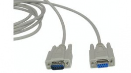 RND 765-00024, D-Sub Cable 9-Pin Male-Female 3 m Grey, RND Connect