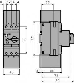 3RV10211GA10, Силовые переключатели, Siemens