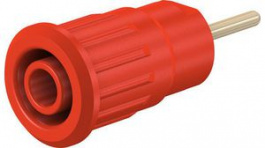 23.3130-22, Safety Socket 4mm Red 24A 1kV Gold-Plated, Staubli (former Multi-Contact )