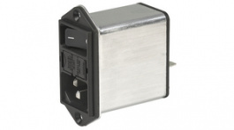 DD12.6321.111, Power inlet with filter 6 A 250 VAC, Schurter