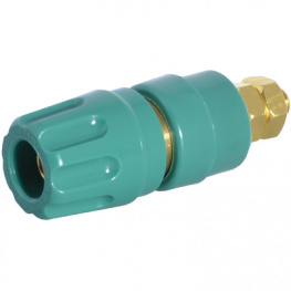 PKI 10 A Au green, Binding post diam. 4 mm green, SKS Kontakttechnik