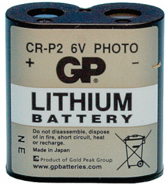 GP CR P2-C1 / 223AP, Photo battery Lithium 6 V, GP Batteries