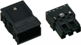 770-113, Distribution connector 3p, 0.5...4 mm2 black, Wago
