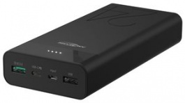 1700-0112, Powerbank, 3A, 24Ah, USB-C/2x USB-A Socket, Black, Ansmann