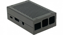 RPI CASE ALU BK 59209, Raspberry Pi Case, Aluminium Housing, Black, Raspberry