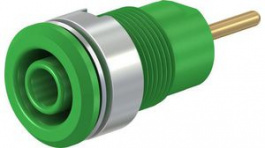 23.3010-25, Safety Socket 4mm Green 24A 1kV Gold-Plated, Staubli (former Multi-Contact )