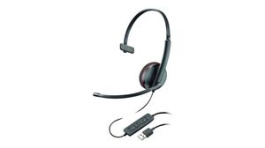 209744-22, Headset, Blackwire 3200, Mono, On-Ear, 20kHz, USB, Black / Red, Poly
