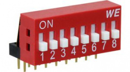 418217270908A, DIP Switch Raised 8-Pin 2.54mm Through Hole, WURTH Elektronik
