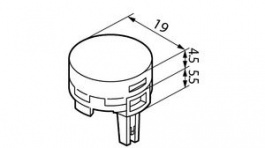 AT4012CJ, Switch Cap 10 mm 19 mm, NKK Switches (NIKKAI, Nihon)