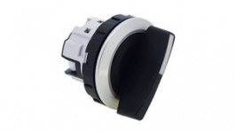 CW4S-2L, Selector Switch Actuator, 2 Positions, Metal, Black / Chrome, Latching Function, IDEC