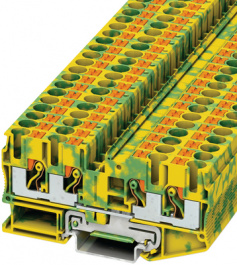 3212950, PT 6-QUATTRO-PE ground modular terminal block yellow / green 0.5...6 mm2, Phoenix Contact