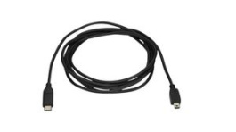 USB2CMB2M, Charging Cable USB-C Plug - USB Mini-B 2m USB 2.0 Black, StarTech