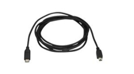 USB2CMB2M, Charging Cable USB-C Plug - USB Mini-B 2m USB 2.0 Black, StarTech.com