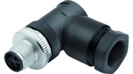 99 0689 58 04, M12 Cable Mount Plug, Right Angled, S-Coded, 3+PE, Power, Binder