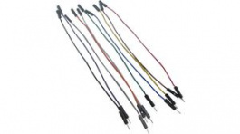 RND 255-00013, Jumper Wire, Male to Female, Pack of 10 pieces, 150 mm, Multicoloured, RND Components