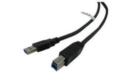 RND 765-00096, USB 3.0 A Plug to USB 3.0 B Plug 2m Black, RND Connect