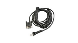 CAB-459, RS232 Cable, Coiled, 3.6m, Suitable for PD8500/PD9500/PD9531, Datalogic