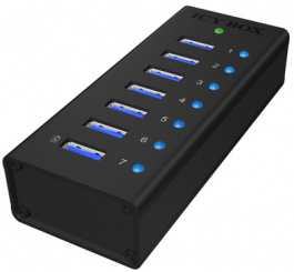 IB-AC618, Hub USB 3.0 7x, ICY BOX