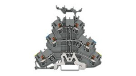 2202-3247, Terminal Block, PE/N/L, Cage Clamp, 6 Poles, 500V, 22A, 1 ... 2.5mm², Grey, Wago