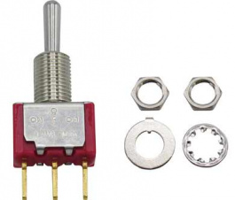 RND 210-00449, Miniature Toggle Switch, On-Off-On, PC Thru-hole, RND Components