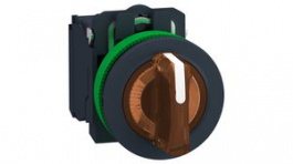 XB5FK135G5, Illuminated Selector Switch Orange 2-Pole 3-Pos 45° Panel Mount, SCHNEIDER ELECTRIC