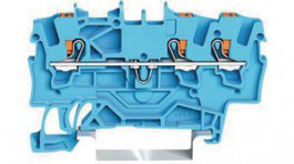 2201-1304, Feedthru Terminal, Cage Clamp, 3 Poles, 0.25 ... 2.5mm\x1a, Wago
