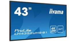 LH4352UHS-B1, Display, IPS, 3840 x 2160, 1200:1, 500cd/m², 43", Iiyama