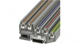 3244465, PTIO 1,5/S/4-PE terminal block push-in, 0.14...1.5 mm2 250 vac/vdc 13.5 a grey, Phoenix Contact