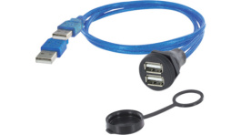 1310-1028-04, Кабель / адаптер; гнездо USB A x2,вилка USB A x2; 1310; IP67, Encitech Connectors