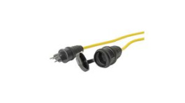 037020462 05 13 1, Extension Cable with Lid IP21 PVC CH Type J (T12) Plug - CH Type J (T13) Socket 5m Yellow, Steffen