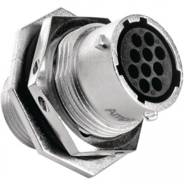 RT0712-10SNH, Jam nut receptacle 10P, Amphenol