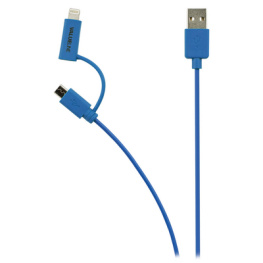 VLMP39400L1.00, Кабель «2 в 1» (USB-Micro B-Lightning) 1.0 m USB Typ A-Штекер USB Micro B Male + Lightning Adapter-Штекер, Valueline