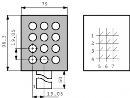 PKM-12, Membrane keypad 12-element keyboard, -