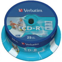 43439, CD-R 700 MB Spindle for 25, Verbatim