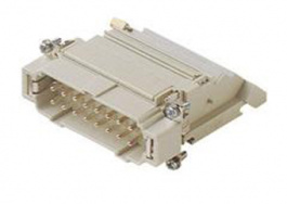 CTSEM 16 R, CTSE, 16 poles + earth, male insert, with male contacts, silver plated, ILME