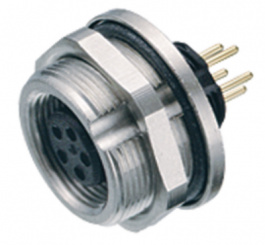 09 0424 90 07, Panel-mount socket, 7-pole Poles 7 1 A 125 VAC/VDC, Binder