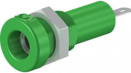 23.0450-25, Panel Mount Socket 4mm Green 25A 30V Nickel-Plated, Staubli (former Multi-Contact )