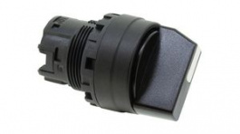 YW1S-33, Selector Switch Actuator, 3 Positions, Plastic, Black, Spring Return Two-Way, IDEC