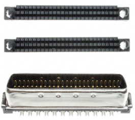 5749621-5, Разъем: провод-плата; PIN:50; экранированный; на шлейф; вилка, TE Connectivity