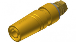 SAB 2600 G M4 Au yellow, Laboratory socket diam. 4 mm Yellow CAT II 42 mm, SKS Kontakttechnik