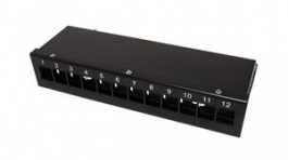 26.99.0332, 12-Port Keystone Module Frame, Black, Value