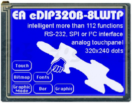 EA EDIP320B-8LWTP, LCD graphic display 320 x 240 Pixel, Electronic Assembly