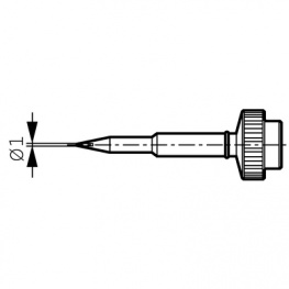 612CDLF, Soldering tip Chisel shaped 1.0 mm, Ersa