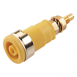 SEB 2600 G M4 YELLOW, Safety socket diam. 4 mm Yellow CAT III, SKS Kontakttechnik