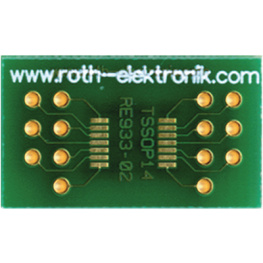 RE933-02, Laboratory card FR4 Epoxide + chem. Ni/Au TSSOP14 Adapter, Roth Elektronik