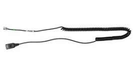 AXC-05, Coiled Headset Cable, 1x RJ-9 - 1x QD, 500mm, Axtel