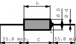 T110C686K015AT, Tantal capacitor 68 uF 15 VDC, Kemet
