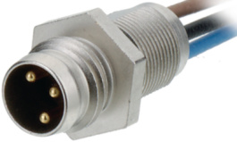 09 3463 00 06, Panel-mount plug, 768 series 6-pole M8, Binder