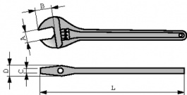 113A.10C, Adjustable wrench, Facom